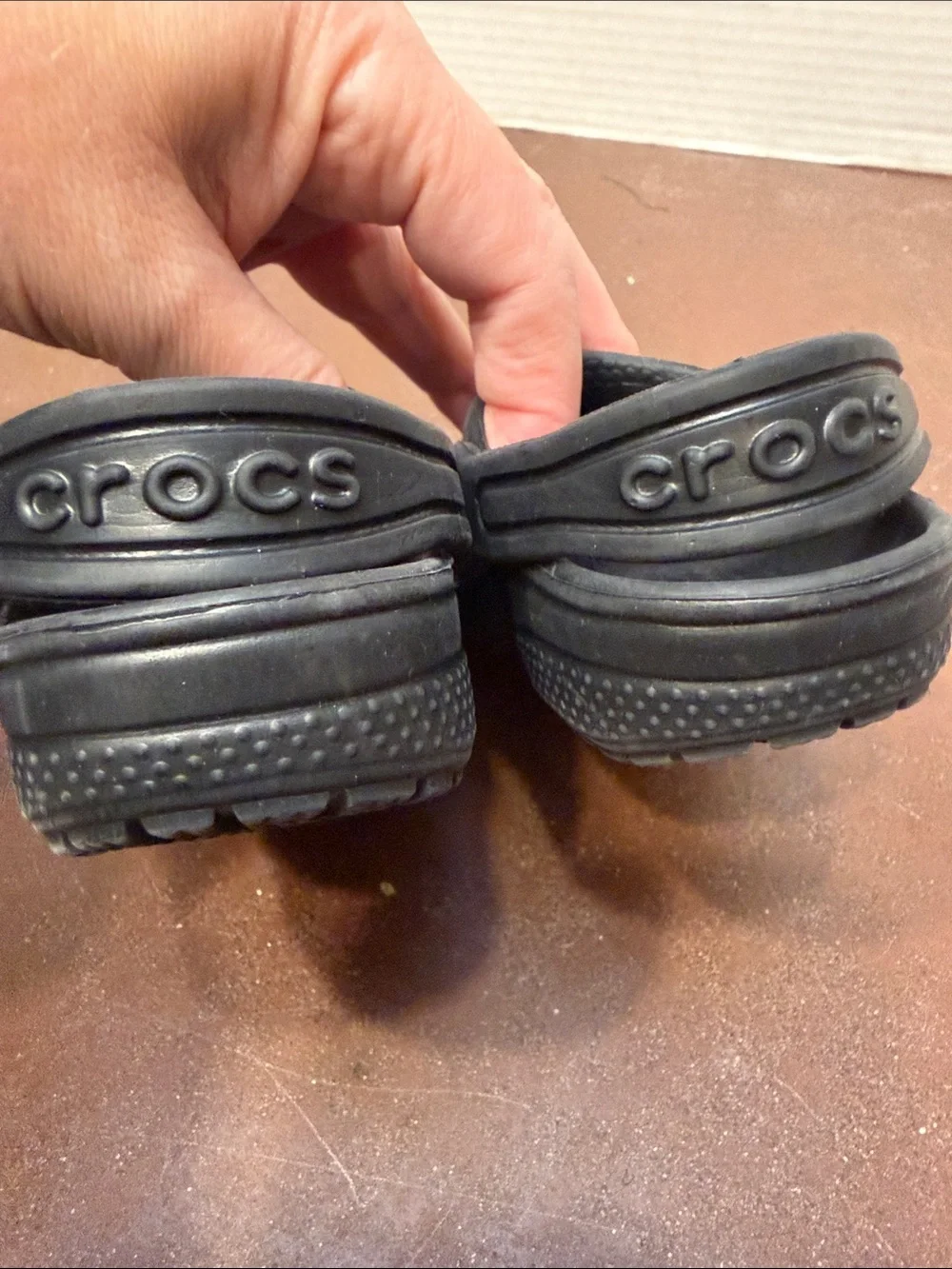 CROCS Kids Black Classic Clog with Heel Strap